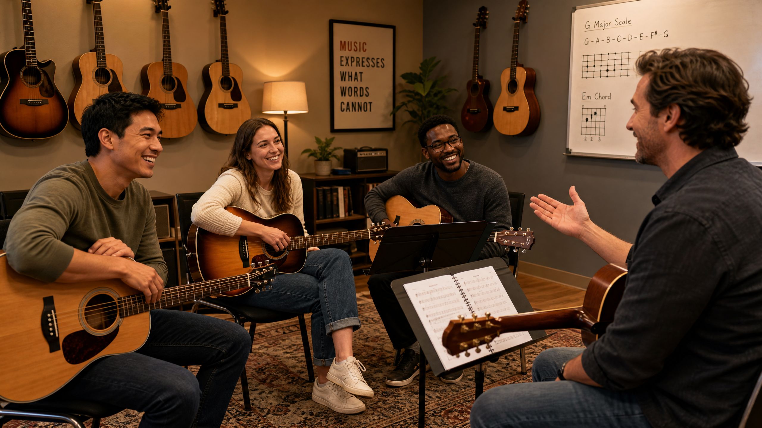 Aula de Violão em Grupo — Prática coletiva de violão